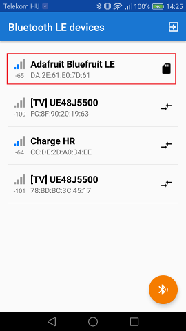 Scan for the nearby Bluetooth Low Energy devices