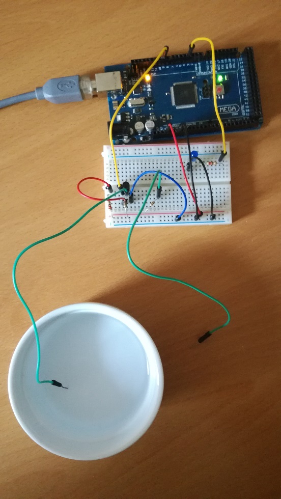 No connection between the wires - the LED is turned off